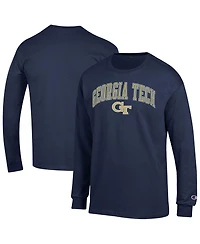 Champion Men's Georgia Tech Yellow Jackets Long-Sleeve Crewneck T-Shirt