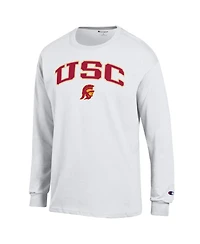 Champion Men's Usc Trojans Arch Over Logo Long Sleeve Screen Print T-Shirt