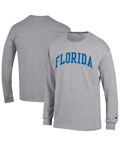 Champion Men's Heather Gray Florida Gators Basic Arch Long Sleeve T-Shirt