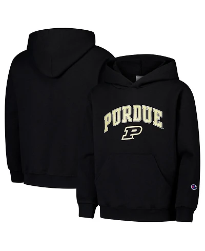 Champion Big Boys and Girls Black Purdue Boilermakers Campus Pullover Hoodie