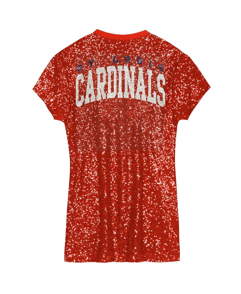 Outerstuff Girls Preschool Red St. Louis Cardinals Sequin V-Neck Dress