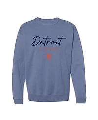 Soft As A Grape Women's Detroit Tigers Pigment Dye Fleece-Lined Crewneck Sweatshirt