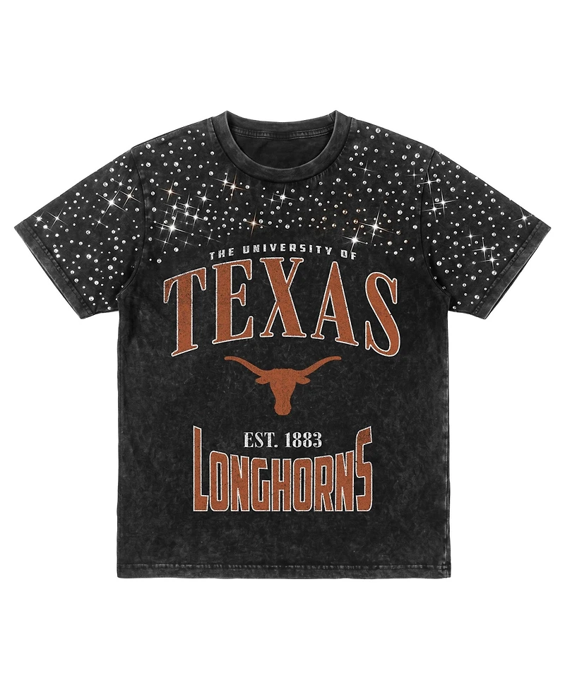 Gameday Couture Women's Texas Longhorns the Zone Washed Micro Rhinestone T-Shirt