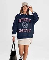 Gameday Couture Women's UConn Huskies Prime Play Oversized Graphic Sweatshirt