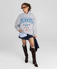 Gameday Couture Women's New England Patriots Instant Classic Oversized Dropped-Shoulder Pullover Sweatshirt