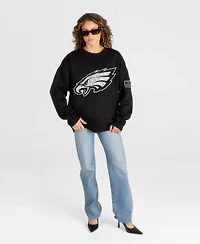 Gameday Couture Women's Philadelphia Eagles Bold Move Oversized Crewneck Graphic Sweatshirt