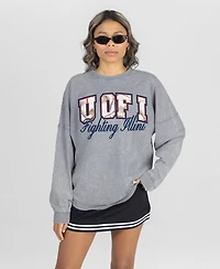 Gameday Couture Women's Illinois Fighting Illini Oversized Dropped-Shoulder Long Sleeve T-Shirt