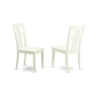 East West Furniture 5 Piece set with a Table and 4 Wood Kitchen Chairs