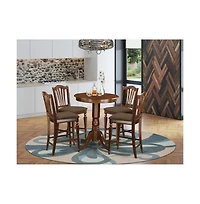 East West Furniture 5 Pc counter height set - high Table and 4 Dining Chairs