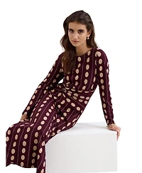 Phase Eight Women's Eugenie Spot Knot-Waist Midi Dress
