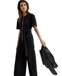 Phase Eight Women's Alix Contrast Stitch Zip Jumpsuit