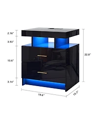 Vlsrka Ashten Drawer Nightstand, Set of 2