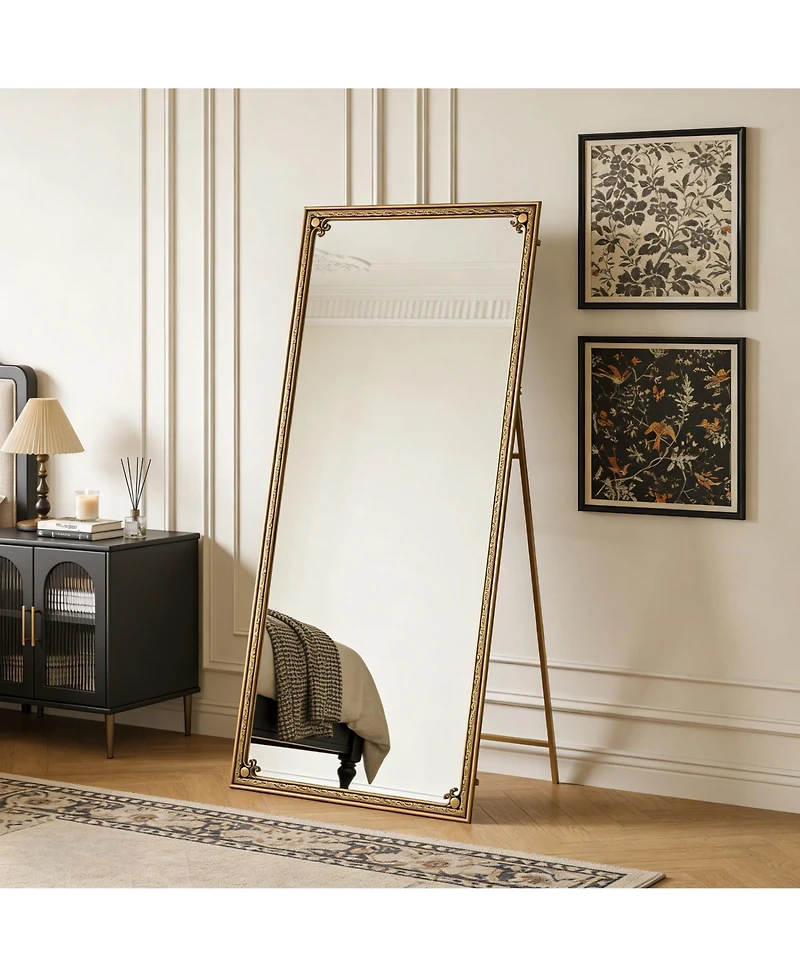 Phying 70.1x31.9 Inch Full Length Mirror with Stand Large Floor Standing Dressing Mirror Freestanding Leaning or Hanging Wall Mounted Mirror