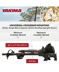 Yakima FrontLoader 1 Bike Car Rooftop Mount, Fits StreamLine Crossbar Black