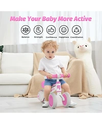 Allobebe Baby Balance Bike, Carbon-Steel, 3-Wheel Adjustable-Seat Ride-On, Ages 1-3