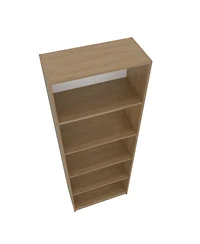 Fm Furniture Dam Bookcase with Open Storage and 5 Shelves
