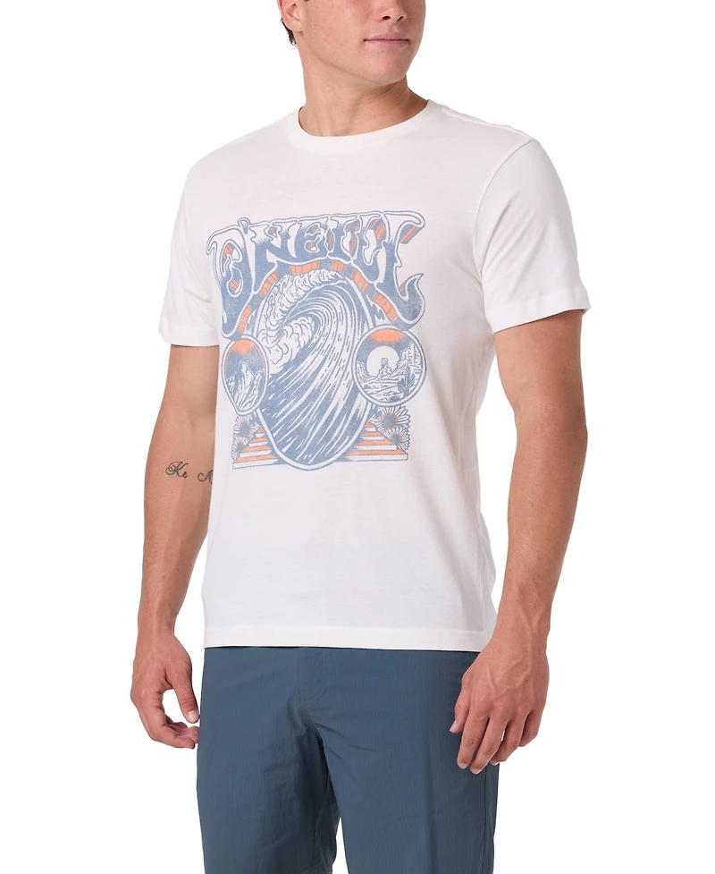 O'Neill Men's PsychD Classic Graphic Crewneck Cotton T-Shirt