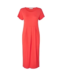 Masai Copenhagen Women's A-Line Gathered-Waist Short-Sleeve Midi Dress