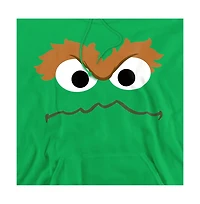 Sesame Street Men's Oscar Face Graphic Pullover Hoodie