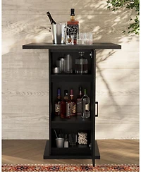 Tribesigns Bar Table, 39.4" H Square High Top Pub Table