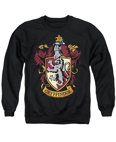 Harry Potter Men's Gryffindor Crest Graphic Crewneck Pullover Sweatshirt