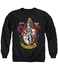 Harry Potter Men's Gryffindor Crest Graphic Crewneck Pullover Sweatshirt