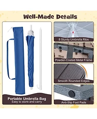 Sugift Kids Picnic Table Set for 4 with Removable Umbrella and Hdpe Tabletop