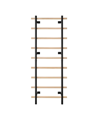 Slickblue 9 Level Swedish Ladder Wall Gym with Suspension Trainer
