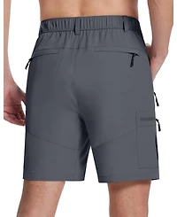 Piscifun Mens Hiking Cargo Shorts 6 Zipper Pockets Quick Dry Lightweight Upf 50 Water Resistant Golf Fishing Casual Wear