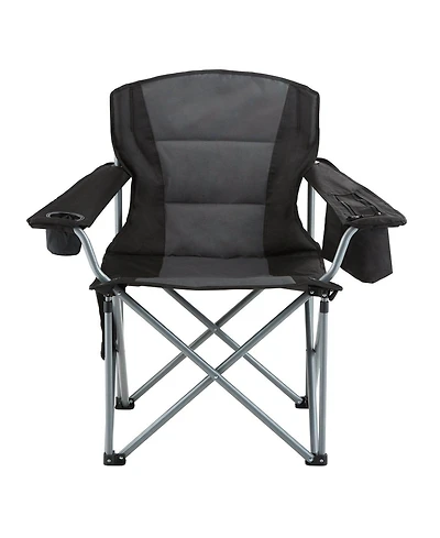 Slickblue Portable Outdoor Camping Chair with Padded Armrests, Side Pockets and Cooler Bag