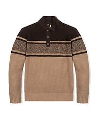 Hope & Henry Men's Organic Mock Neck Waffle Sweater