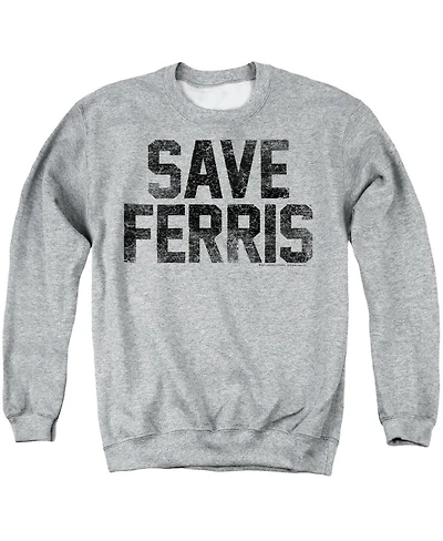 Ferris Bueller Men's Save Graphic Crewneck Long-Sleeve Sweatshirt