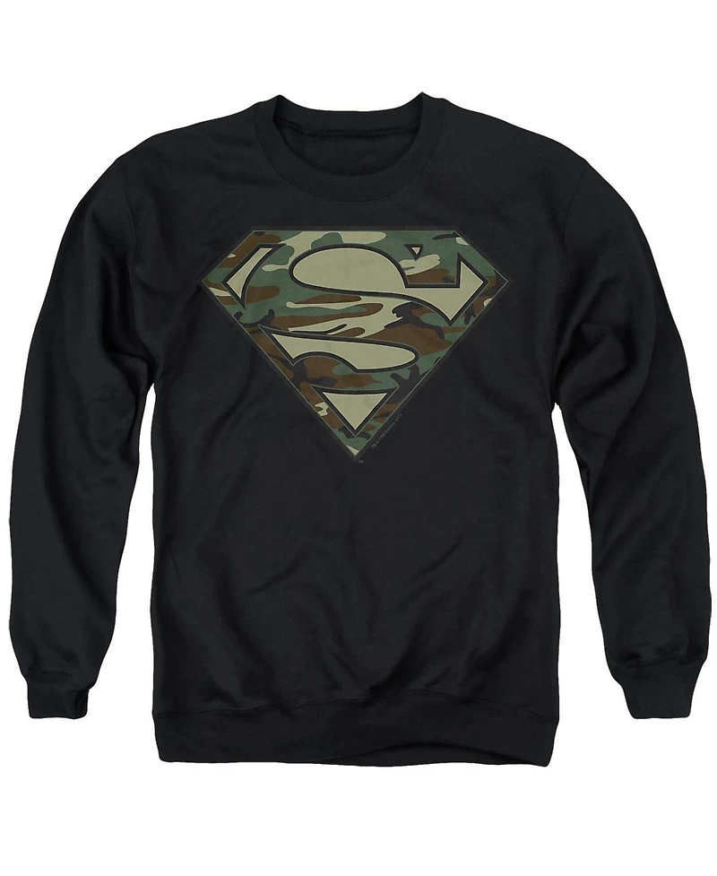 Superman Men's Camo Logo Crewneck Sweatshirt
