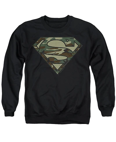 Superman Men's Camo Logo Crewneck Sweatshirt