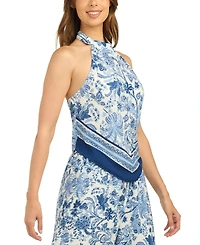 Bcx Juniors' Halter Printed Sleeveless Tank Top