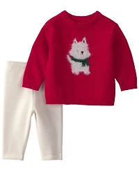Carter's Baby Girls' Dog Sweater and Pants, 2-Piece Set