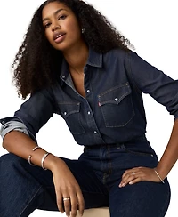 Levi's Women's Evans Relaxed Western Long-Sleeve Denim Shirt