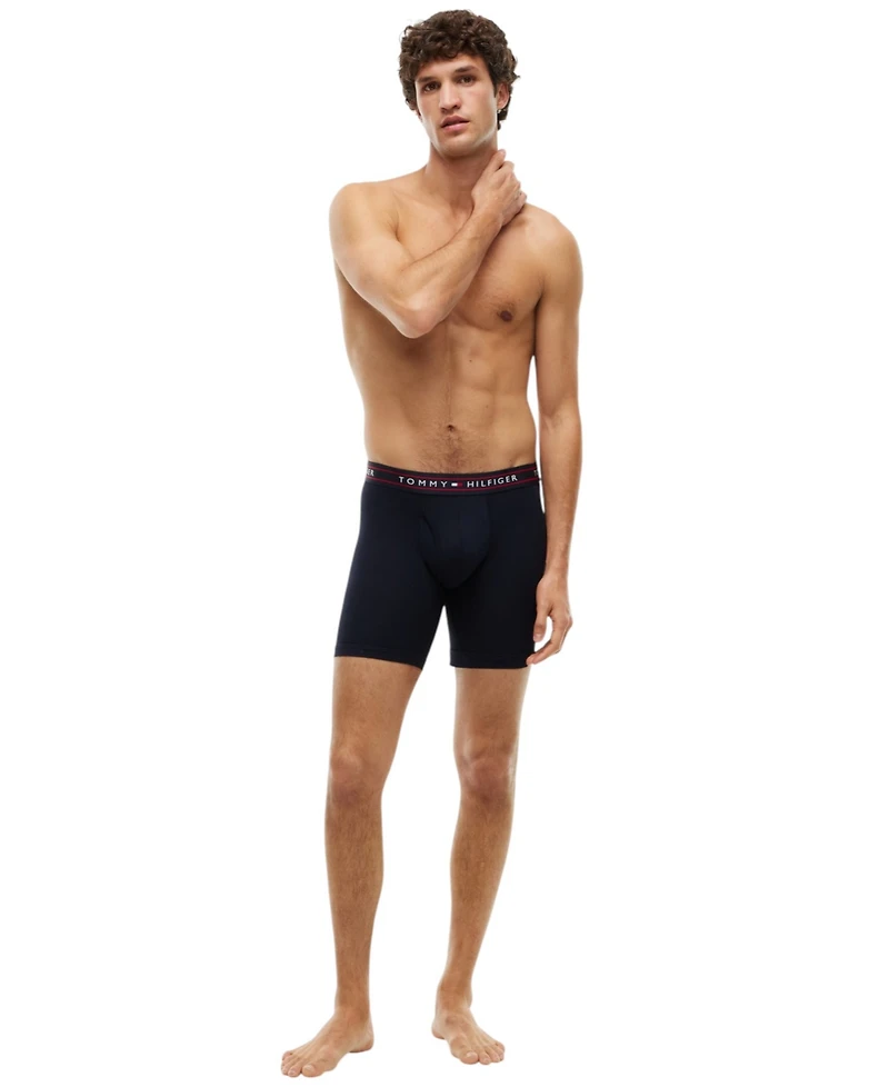 Tommy Hilfiger Men's Heritage Pique Soft Cotton-Modal Boxer Briefs, 3-Pack