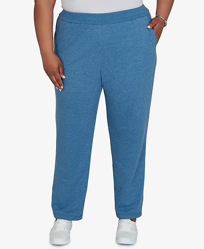 Alfred Dunner Plus Pull-On Elastic Waist Mid-Rise Denim Pants