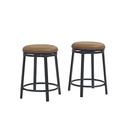 Slickblue 360degree(s) Swivel Bar Stools Set of 2 with Upholstered Seat