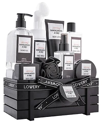 Lovery Sandalwood Oak Spa Kit, Bath and Body Care Gift Set, 10 Piece