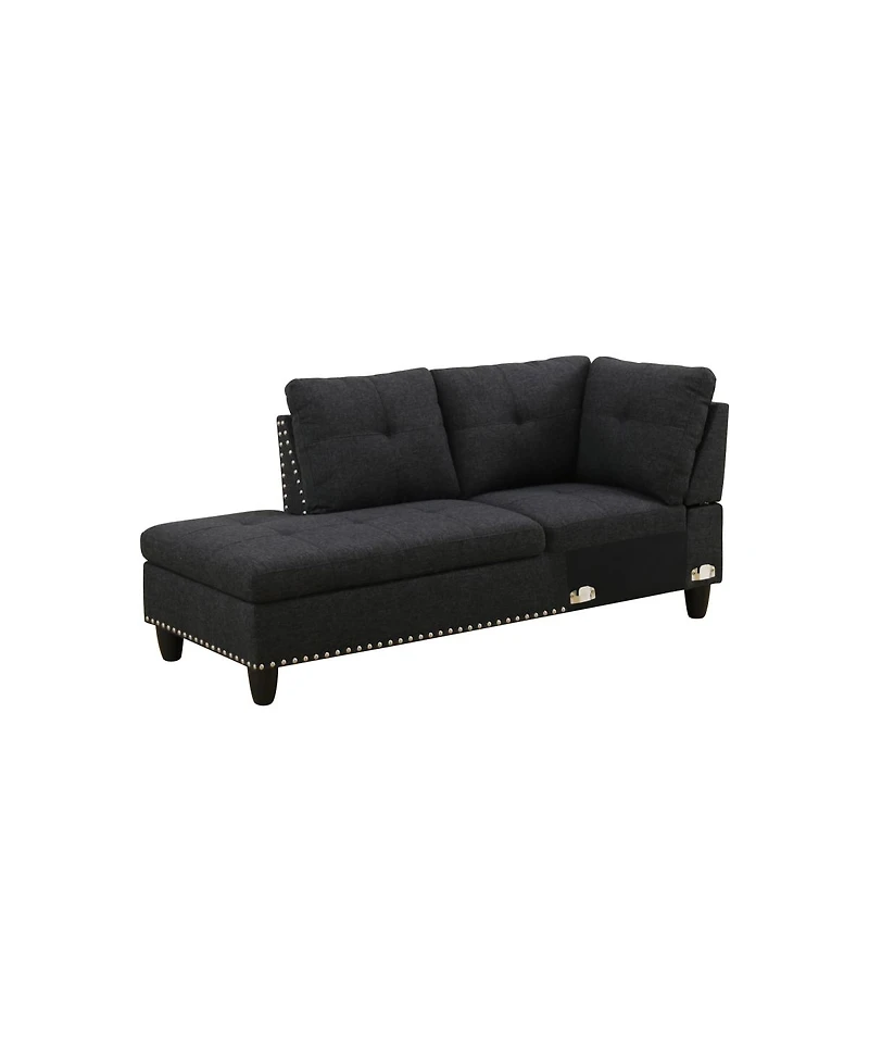 Streamdale Furniture L shape Sectional Sofa Chair with cup holder