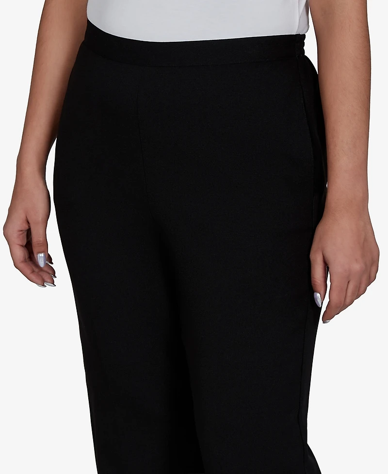 Alfred Dunner Women's Pull-On Mid-Rise Straight Dress Pants