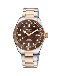 Gevril Men's Swiss Made Yorkville Swiss Automatic Two tone Stainless Steel Bracelet Watch
