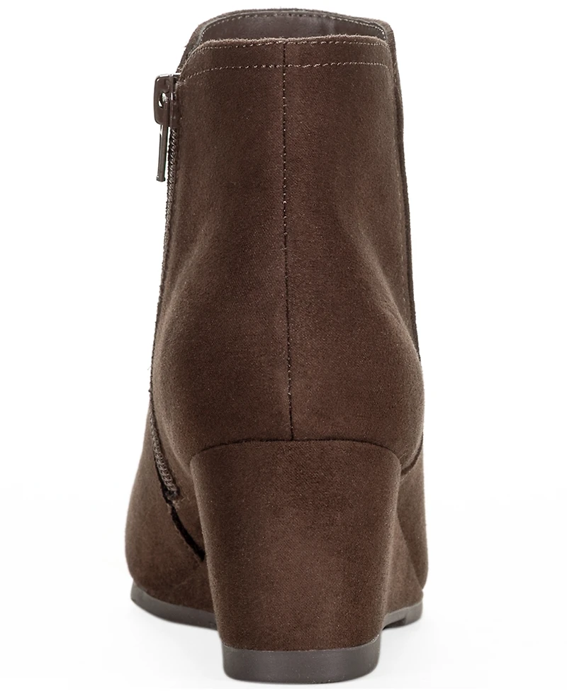 Style & Co Women's Portiaa Round Toe Wedge Dress Booties, Macy's Exclusive