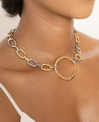 Ettika Mixed Metal Chain Link Collar Necklace