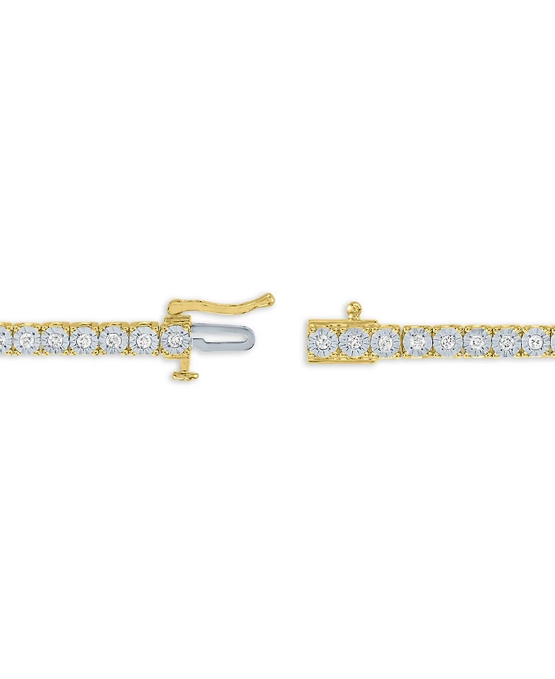 Diamond Tennis Bracelet (1 ct. t.w.) Sterling Silver, 14k Gold-Plated Silver or Rose