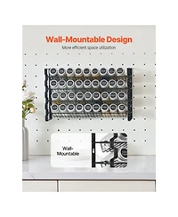 Sugift 4-Tier Spice Rack Organizer with 36 Glass Jars Lids Labels and Funnel Complete Set