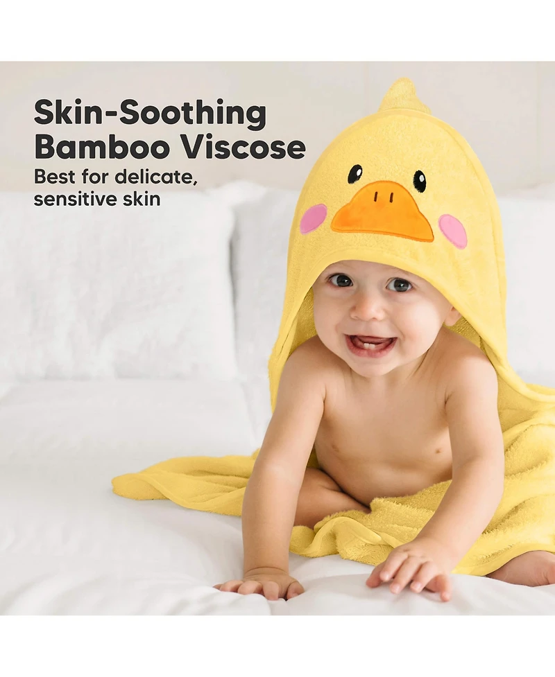 KeaBabies Cuddle Baby Hooded Towel, 2-Pack Baby Bath Towel, Hooded Baby Towels, Baby Beach Towel for Newborn, Kids