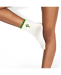 Stems Women's Non-Slip Grip Ruffle Ankle Socks